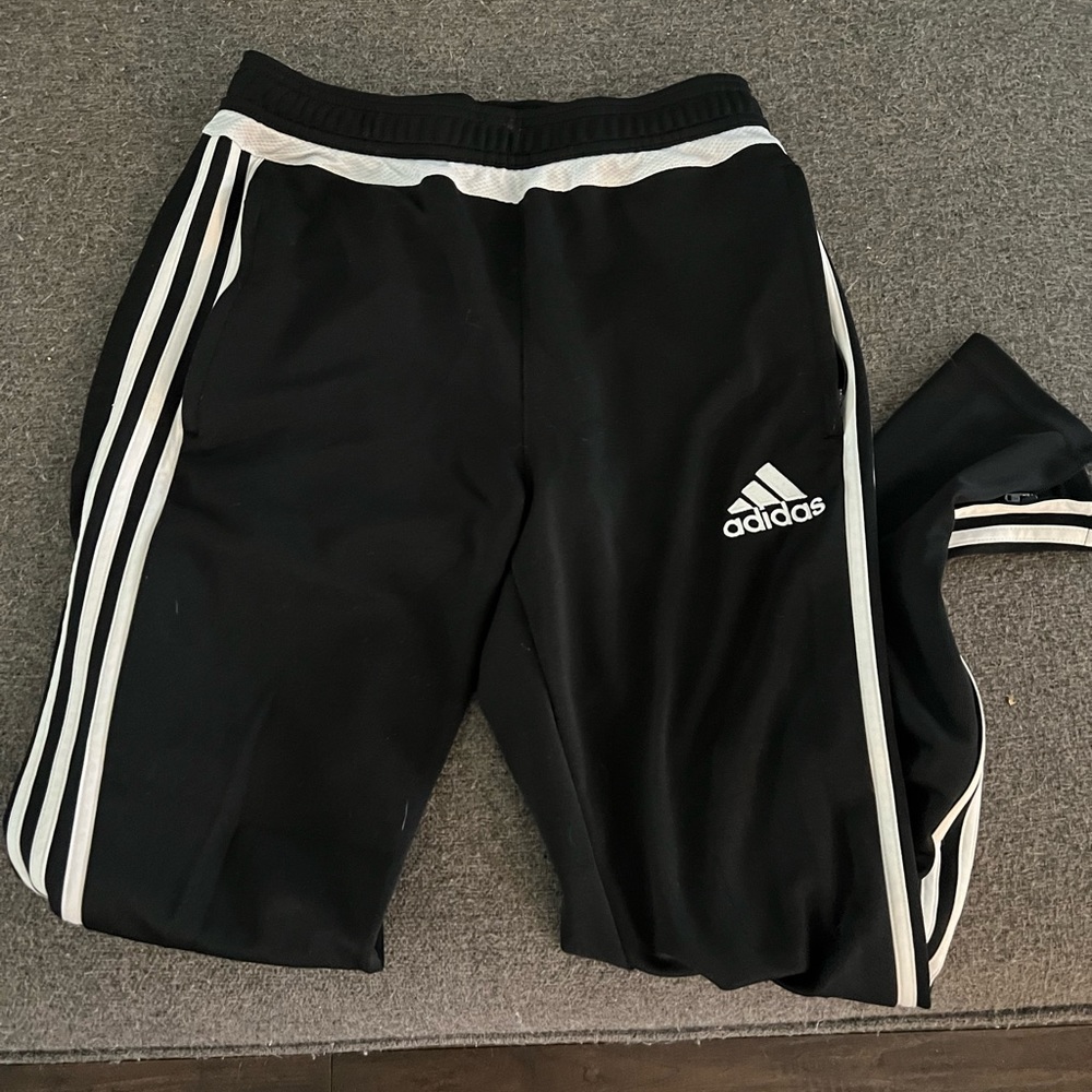 Adidas 3 stripe pants black